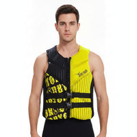 Buoyancy Vest Fitted Neoprene Vest Apparel Sleeveless Adjustable for Jet Skiing, Surfing