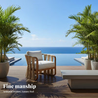 4 Pieces Wicker Design 4-Piece Woven Sofa Collection Weather-Resistant Outdoor Furniture Comfortable Cushions Patio Set Deep Seating for Hotel Managers, Business Owners, Terrace, Balcony, Sunroom, Backyard