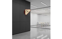 Side Bracket Corner Wall Clock Colored Hour Markers Double-Sided Wall Clock Rounded Face