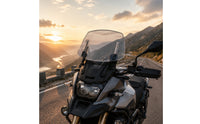 Windshield Extension Universal Windshield with Clamp Transparent Wind Deflector with Fasten on Mount for Riders, Long Distance Riding