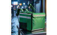 Support Rods Insulated Takeout Backpack PVC Coated Motorcycle Delivery Backpack Reflective Strips