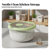 Moisture-Proof Large Capacity Rice Container Airtight Seal Sealed Rice Bin Easy to Clean for Countertop, Cabinet