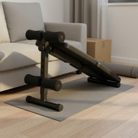 Incline Sit-up Bench Black Foldable Sit-up Bench Compact Fitness Equipment