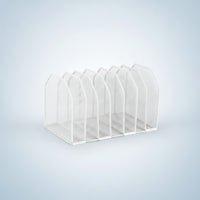 Detachable Mesh Organizer with Seven Sections Upright Vertical File Sorter Metal Mesh File Folder Stand Modern for Professionals