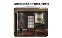 Zen Aesthetic Folding Shoji Divider Foldable Design Japanese Shoji Screen Movable Partition Wall Freestanding for Photographers, Interior Designers, Office Workers, Living Room, Hotel, Photo Studio, Bedroom
