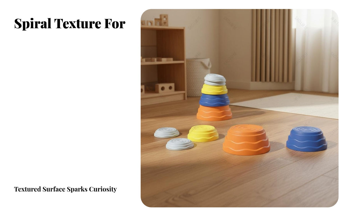 Indoor & Outdoor Use Balance Stepping Stones Textured Surface Kids Balance Stepping Stones Builds Coordination Active Play Equipment Varied Heights for Preschoolers, Toddlers, Children 3+, Backyard, Playroom, Kindergarten
