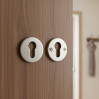 Stainless Steel Keyhole Escutcheon Metal Construction Keyhole Cover Plate Brushed Finish Door Lock Escutcheon