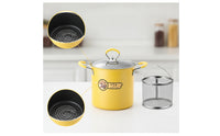 Frying Pot with Basket Non-Stick Deep Fryer Pot Fryer with Basket Removable Cookware Countertop for Home Cooks, Kitchen