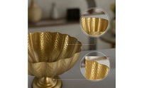 Pedestal Vase Gold Metal Vase Flower Arrangement Detachable Vessel for Table Centerpiece