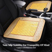 Cooling Beaded Car Seat pad Universal Fit Wooden Bead Seat Mat Breathable Automotive Accessory long-lasting for operators, Commuters, Office Workers, warm Weather, vehicle, Van, extended journey Driving