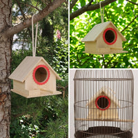 Avian Boxes for UK Gardens, Integrated Feeding Birdhouse, 60mm Entrance Hole Birdhouse, Avian Houses for Garden with Perch and Wood Shavings