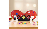 Fool Hat Eye-Catching Fool Hat with Curved Protuberances Multicolor Costume Headpiece for Adults