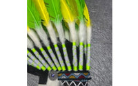 Feather Headdress Handmade Feather Headpiece Ceremonial Headdress with Hanging Strands for Cosplayers, Entertainers, Photoshoots, Festivals