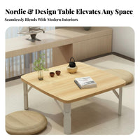 Space-Saving Foldable Lap Table Multi-Purpose Portable Furniture Lightweight Floor Desk No Assembly Required for Apartment Dwellers, Telecommuting Workers, Bay Window, Dormitory, Small Areas, Bedroom