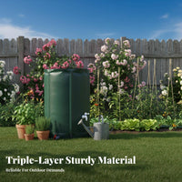 Foldable Rain Barrel Zippered Lid Foldable Rain Barrel Leak-Resistant Foldable Water Tank for Farmers, Eco-Conscious Individuals, Garden, Yard, Farm