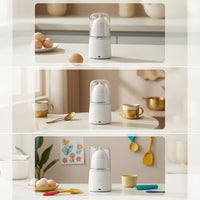 One-Button Electric Egg Shaker Automatic Egg Scrambler with Dome Cover Portable Gadget Built in Battery for Home Cooks