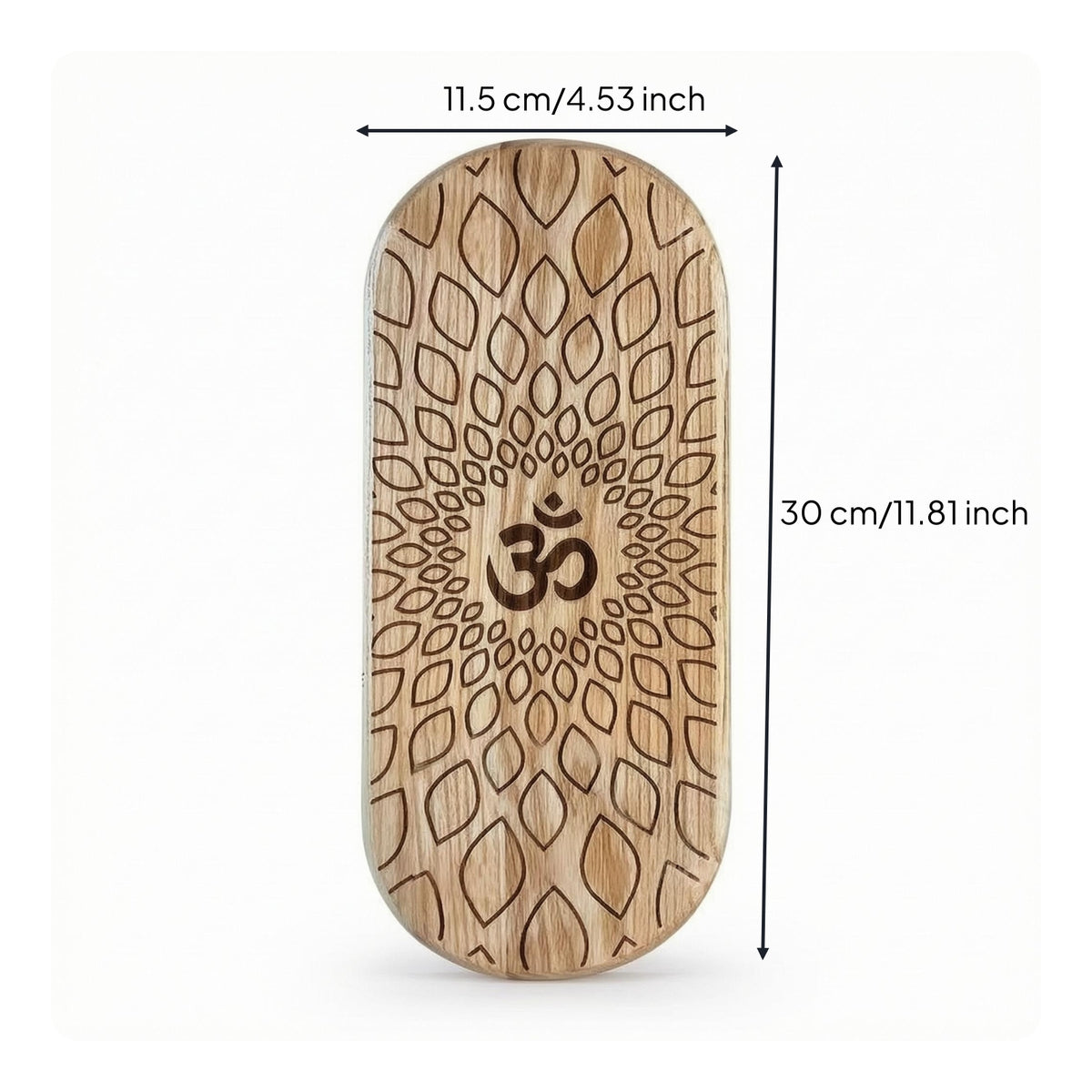 2 Pieces Mindful Movement Foot Board Wooden Meditation Foot Board Fitness Tool Rounded Rectangular Multi-Use