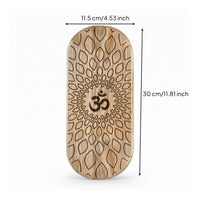 2 Pieces Mindful Movement Foot Board Wooden Meditation Foot Board Fitness Tool Rounded Rectangular Multi-Use