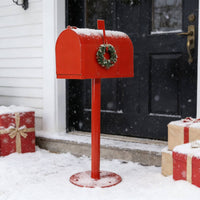 Vintage Metal Mailbox Rainproof Lockable Mailbox Box Easy Assembly Decorative Post Box