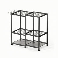 Three-Tier Garden Tool Organizer Freestanding Garden Tool Rack Rustproof Compact for Gardeners, Garage