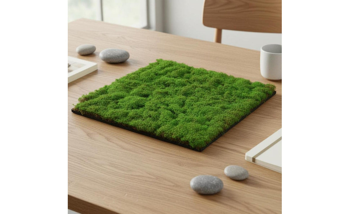 Realistic Look Artificial Lichen Mat Easy to Shape Fake Lichen Sheet Decorative Greenery Faux Grass Mat Evergreen Color for Bonsai Display