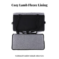 Portable Design Car Console Pet Carrier Safe & Secure Small Dog Travel Carrier Thick Soft Cushion for Drivers, Road Trips, Daily Commutes