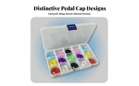 15 Pieces Diamond-Shaped Pedal Knob Cap Faceted Effects Pedal Cap Mixed Colors Footswitch Topper Transparent
