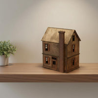 1:72 Scale Building Kit Natural Wood DIY Wooden House Model Customizable Surface
