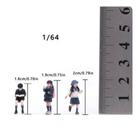 3 Pieces Schoolchildren Figures 3D Printed Diorama Figures Painted Miniature People Figurines for Hobbyists, Dioramas