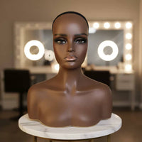Realistic Mannequin Head Makeup Practice Hairpiece Display Head Material Realistic Mannequin Bust for Beauty School