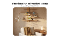 Space-Saving Kids Room Toy Display Shelf Solid Wood Wooden Figurine Display Shelf Easy Installation for Collectors, Adults, Bedroom, Hallway
