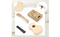 DIY Ukulele Kit to Assemble Your Own 21 Inch Ukulele Building Kit Unfinished Small Guitar for Kids, Beginners, Household Craft