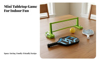 Parent-Child Interaction Miniature Racket Game Hand-Eye Coordination Portable Tennis Game Set Easy Setup for Family, Preschoolers, Party