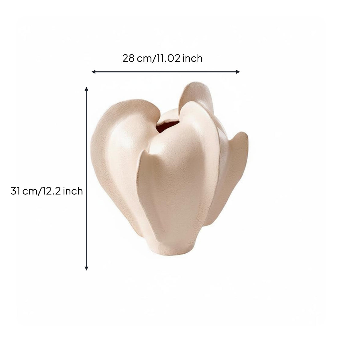 Irregular Vase Artisanal Irregular Form Geometric Vase Easy to Clean Decor Item for Model Home