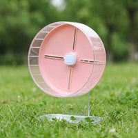 Silent Hamster Wheel and 20cm Hamster Wheel with Stand, Solid Gerbil Wheel for Hedgehogs, Quiet Ball-Bearing Exercise Runner for Cage