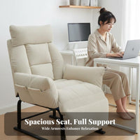 Lumbar cushion Reclining Office Chair with Footrest Highspinal Ergonomic Recliner with Footrest Adjustable Headrest Seating Furniture Safety approved for video game enthusiasts, Students, distant Workers, Studying, Study Room, Bedroom, resting