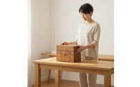 Wood Jewelry Storage Box Wedding Gift Wooden Jewelry Box Felt Lined Interior for Newlyweds, Women, Dressing Table, Bedroom