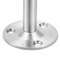 120mm Stainless Steel Door Stopper No Drill Wall Mounted, Door Catcher for Wooden Doors, Lock Compatible Door , Brushed Finish