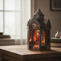 Miniature Library Kit Lighted Bookshelf Insert Whimsical Decor for Hobbyists, Adults