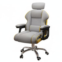 Height Adjustable Ergonomic Gaming Chair Full Recline High-Back Swivel Office Chair Padded Armrests for Gamers, Streamers, Study, Bedroom