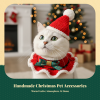 Adjustable Christmas pet bib for dogs or cats