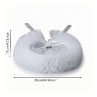 Tulle Voluminous Ruffled Layered Neckwear for Stage Performances
