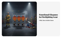 Double-Sided Fireman Uniform Rack No Assembly Required Rotating Turnout Gear Stand Firefighter Gear Rack for Firefighters, Fire Station, Locker Room