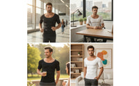 Muscle Shirt with Removable Pads Stretchy Muscle Shirt with Pads for Performers