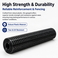 Black Garden Netting for Poultry, Heavy Duty Garden Fence for Chickens Synthetic Polymer Fencing