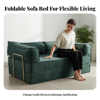 VersatileUse Design Frameless Modular Sleeper Space-Saving Folding Mattress Couch No Assembly Required Sofa Bed Washable Covers for Apartment Dwellers, Students, Young Adults, Lounge, Playroom
