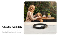 PU Leather Dog Bite-Resistant Printed Pet Resilient for Puppy Owners, Daily Walks, Outdoor Activities, Training