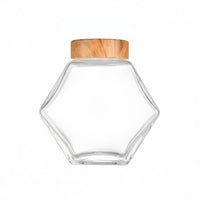 Glass Honey Pot with Wooden Dipper Airtight Closure Glass Honey Dipper Jar Sealed Jam Jar Leak-Resistant Food Storage Versatile