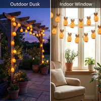 Easter Egg Light Strand Festive Atmosphere Bunny and Egg Hanging Lights Flexible Wire Battery Operated Easter Lights for Kids, Garden, Outdoor, Indoor