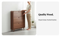 Space-Saving Tip-out Shoe Cabinet Easy Assembly Slim Shoe Storage Cabinet Sturdy Construction Large Capacity for Apartment Dwellers, Homeowners, Families, Small Areas, Hallway, Living Room, Bedroom